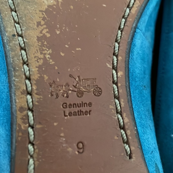 Coach blue suede flats size 9 - Picture 7 of 7
